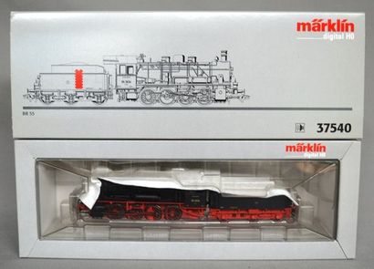 MARKLIN HO Réf. 37540, locomotive allemande BR 55, type 040, tender 3 axes, noire,...