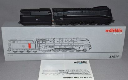 MARKLIN HO Réf. 37914, locomotive allemande BR.03.10, type carénée 231, tender 3...
