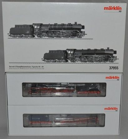 MARKLIN HO Réf. 37955, set de deux locomotives allemandes 231, BR 03.10 époque III...