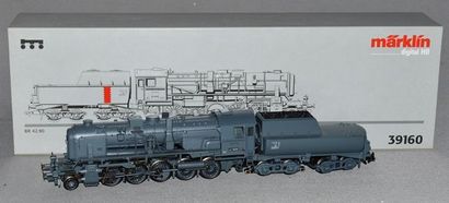 MARKLIN HO Réf. 39160, locomotive à vapeur 150 BR 42.90 de la DB en gris, tender...