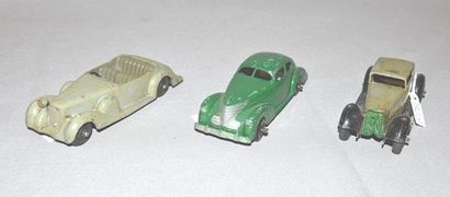 null DINKY, 3 voitures oldtimer : Lagonda cabrio grise - 32C Humber 1937 grise/noire...