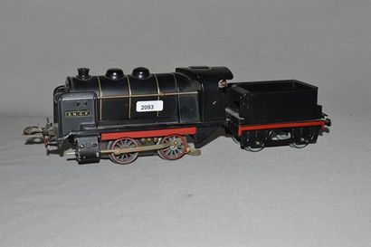 null HORNBY écart O, locomotive à vapeur type 020 noire, tender 2 axes, moteur électrique,...