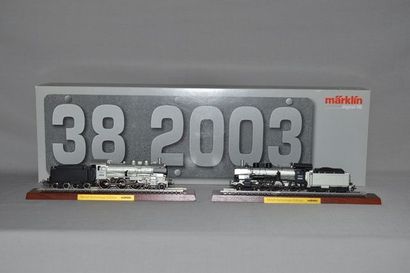 null MÄRKLIN 00380, rare set Metall Technologie edition, comprend deux locomotives...
