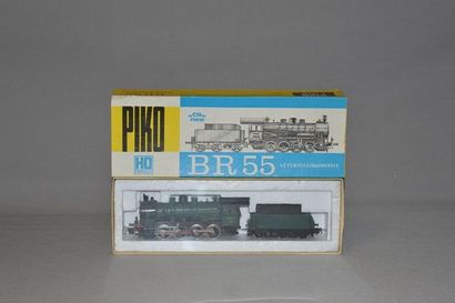null PIKO (réf 5/6315), locomotive belge 040 verte, type 81340 (ancienne BR55), tender...