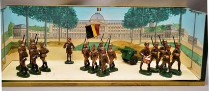 null Diorama (sous vitrine) : PALAIS DE BRUXELLES 1939 - "Garde montante et garde...