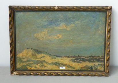 TREALLIW Arthur Willaert (1875-1942) "Panorama dans les dunes", début XXe, huile...