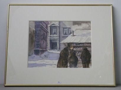 VANDEN DRIESSCHE Jan "Moscov voor de revolutie III", [20]00, aquarelle sur papier,...