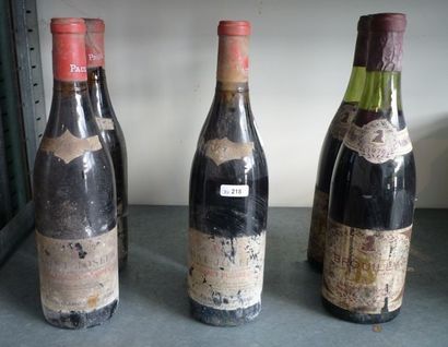 null DIVERS, rouge, lot : Le Grand Pompée - Saint-Joseph 1969, 4 bouteilles & Brouilly...