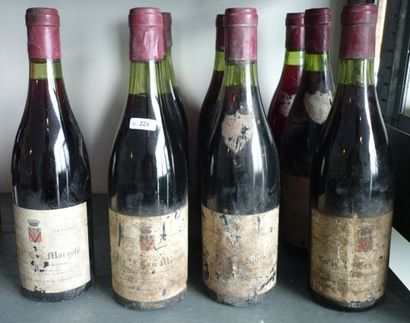 null BOURGOGNE, rouge, Rully 1er Cru Margoté 1975, 10 bouteilles [traces d'humidité,...