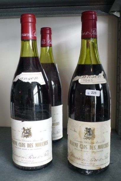 null BOURGOGNE, rouge, Beaune 1er Cru - Clos des Mouches 1983, 4 bouteilles [étiquettes...