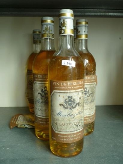 null SUD-OUEST (BERGERAC), blanc liquoreux, Monbazillac 1983, 7 bouteilles [traces...