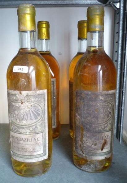 null SUD-OUEST, blanc liquoreux, Monbazillac s.m., 4 bouteilles [traces d'humidité,...