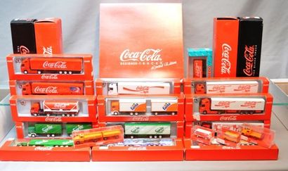 null (23) échelle 1/87, camions divers Coca-Cola (MB) dont un coffret limited edition...