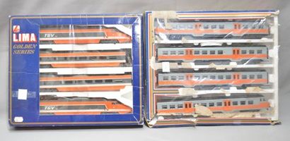 null LIMA Golden Series (2) : rame de 4 voitures belges 826 (EB) - coffret TGV orange...