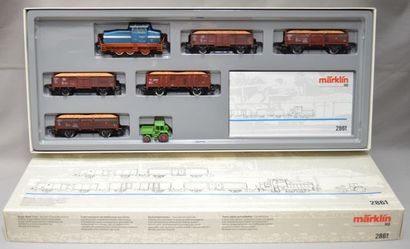 null MÄRKLIN set 2861, train transport de betteraves sucrières, locotracteur diesel...