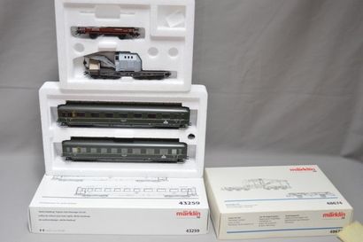 null MÄRKLIN, 2 coffrets : 43259, coffret de 2 voitures pour trains rapides "Berlin-Hamburg"...