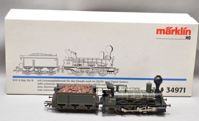 null MÄRKLIN 34971, locomotive 030 des lignes bavaroises B IV K.Bay. Sts.B., tender...
