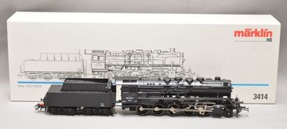 null MÄRKLIN 3414, loco avec tender, série 150Z noire de la SNCF, neuve en boîte,...
