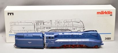 null MÄRKLIN 3489, locomotive carénée BR 03.10 bleue et grise, type 231, tender 4...