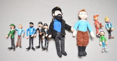 null Figurines de BD (10) : @1979 Lombard, Hergé + Brabo (5), Tintin, capitaine Haddock,...