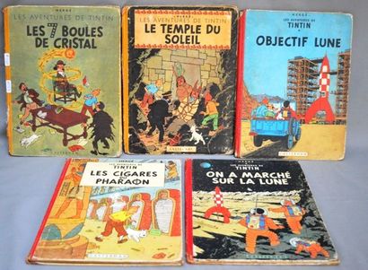 null Tintin : Les 7 boules de cristal + Le Temple du soleil + Objectif lune + On...