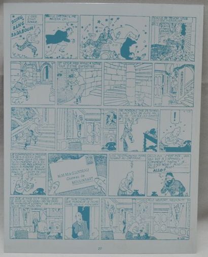null Tintin, Hergé, une plaque offset du "Secret de La Licorne", parfait état, 26,5x21...