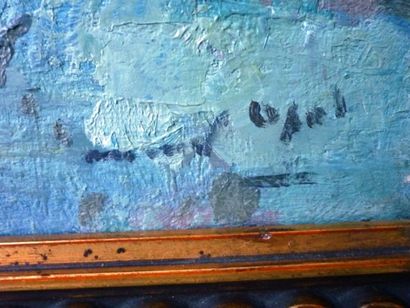 APOL Armand (1879-1950) "Bord d'étang", XXe, huile sur panneau, signée en bas à droite...