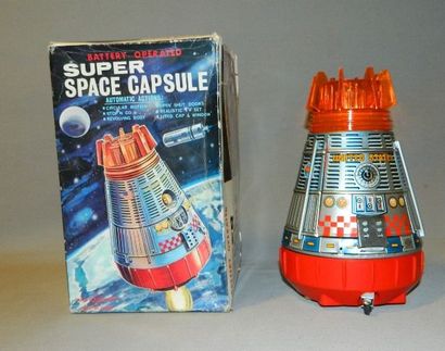 Jouet spatial HORIKAWA Japan, Super space capsule, battery operated, automatic action,...