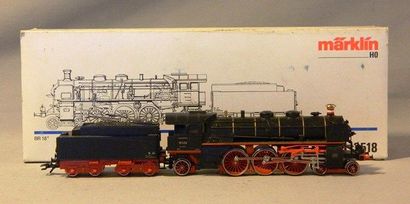 null MÄRKLIN 3518, locomotive à vapeur 231 noire, type BR 18 434 de la DB, tender...