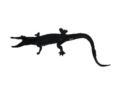 null "Alligator", fin XIXe, sujet en bronze à patine noire, l. 60,5 cm.