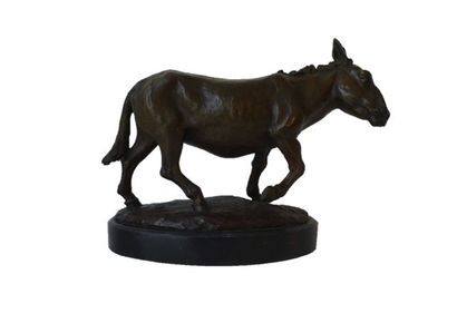 GARDET Georges (1863-1939) "Âne", début XXe, sujet en bronze patiné sur socle de...