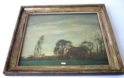DEPOOTER Frans (1898-1987) "Paysage", 1935, huile sur panneau, signée et datée en...