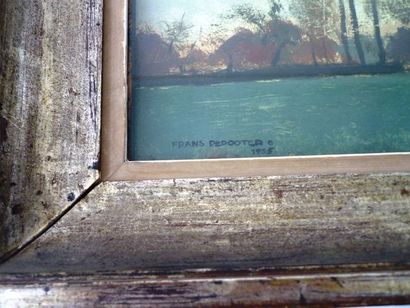 DEPOOTER Frans (1898-1987) "Paysage", 1935, huile sur panneau, signée et datée en...