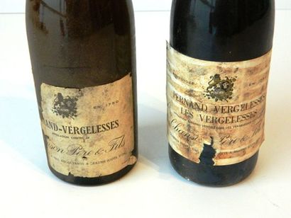 BOUGOGNE, rouge Pernand-Vergelesses 1978, 5 bouteilles [étiquettes altérées, niveaux...