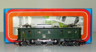 null MÄRKLIN 3169, motrice suédoise 1C1 en vert [bel état, boîte bleue et rouge à...