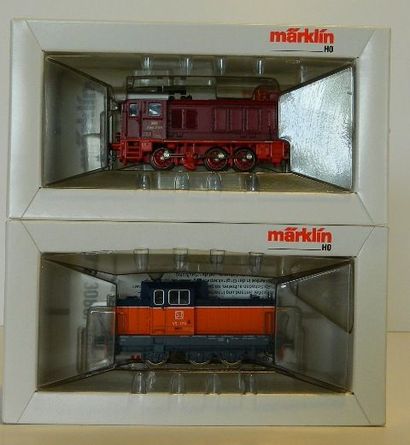 null MÄRKLIN, 2 locos diesel de manœuvre : 3132, Litt V5 des chemins de fer suédois...