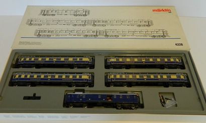 null MÄRKLIN 4228, set de 5 voitures type Rheingold en gris pour trains rapides de...