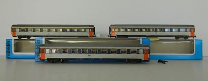 null MÄRKLIN (3) 4161, voitures SNCF Eurofima en gris et bleu à 4 axes, 1re cl. [neuves,...