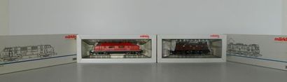 null MÄRKLIN, 2 locomotives suisses : 3184, diesel BB, série Am 4/4 des SBB-CFF en...