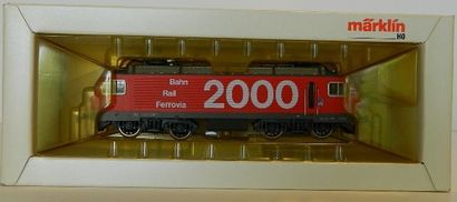 null MÄRKLIN 3330, motrice BB suisse rouge, série Re 4/4 "Bahn - Rail - Ferrovia...