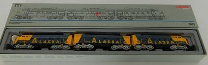 null MÄRKLIN 3663, locomotive diesel-électrique GM EMD F 7 à 3 éléménts de l'Alaska...