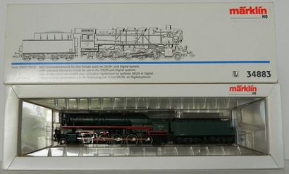 null MÄRKLIN 34883, locomotive 150, série 25021 de la SNCB en vert, tender à 4 axes,...