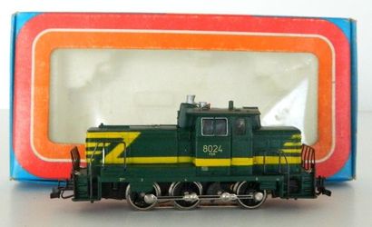 null MÄRKLIN 3149, locomotive diesel de manœuvre, série 8024 de la SNCB en vert,...