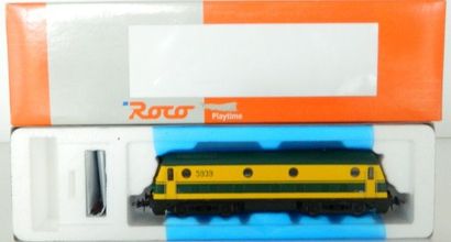 null ROCO 59430 (3 rails Märklin), locomotive diesel BB, série 5939 de la SNCB en...