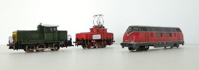 null MÄRKLIN, 3 éléments : 3021, locomotive diesel V200006 "Deutsche Bundesbahn",...