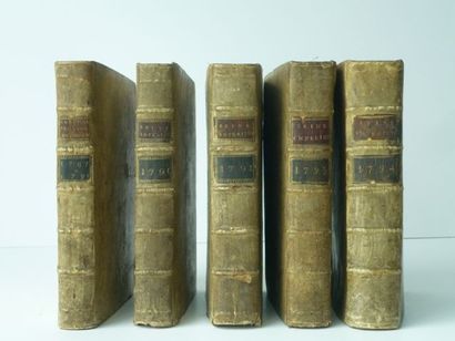 null "Rapport et Procès-Verbaux de la Seine inférieure (Rouen)" en cinq volumes (1787...
