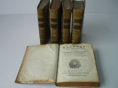 null "Rapport et Procès-Verbaux de la Seine inférieure (Rouen)" en cinq volumes (1787...