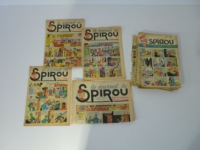 null Ensemble de 36 numéros Spirou anciens : numéros 18 (grand format), 36 et 42...