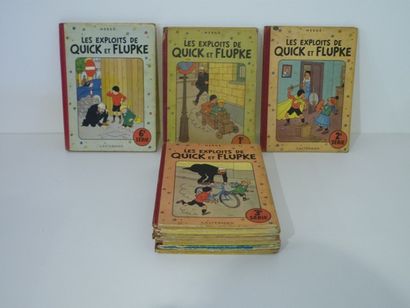 null HERGÉ, REMI Georges dit (1907-1983), Les Exploits de Quick et Flupke, ensemble...
