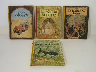 null HERGÉ, REMI Georges dit (1907-1983), Les Aventures de Tintin, ensemble de 6...